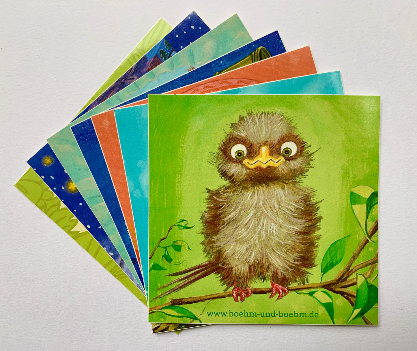 Bundle "Kleiner Spatz": Postkarte, Sticker & Lesezeichen