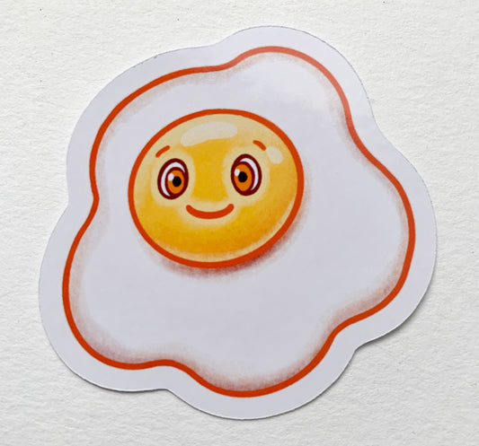 Die-Cut-Sticker "Happy Breakfast Fried Egg"