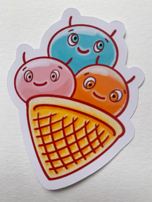 Die-Cut-Sticker "Happy Breakfast Ice"