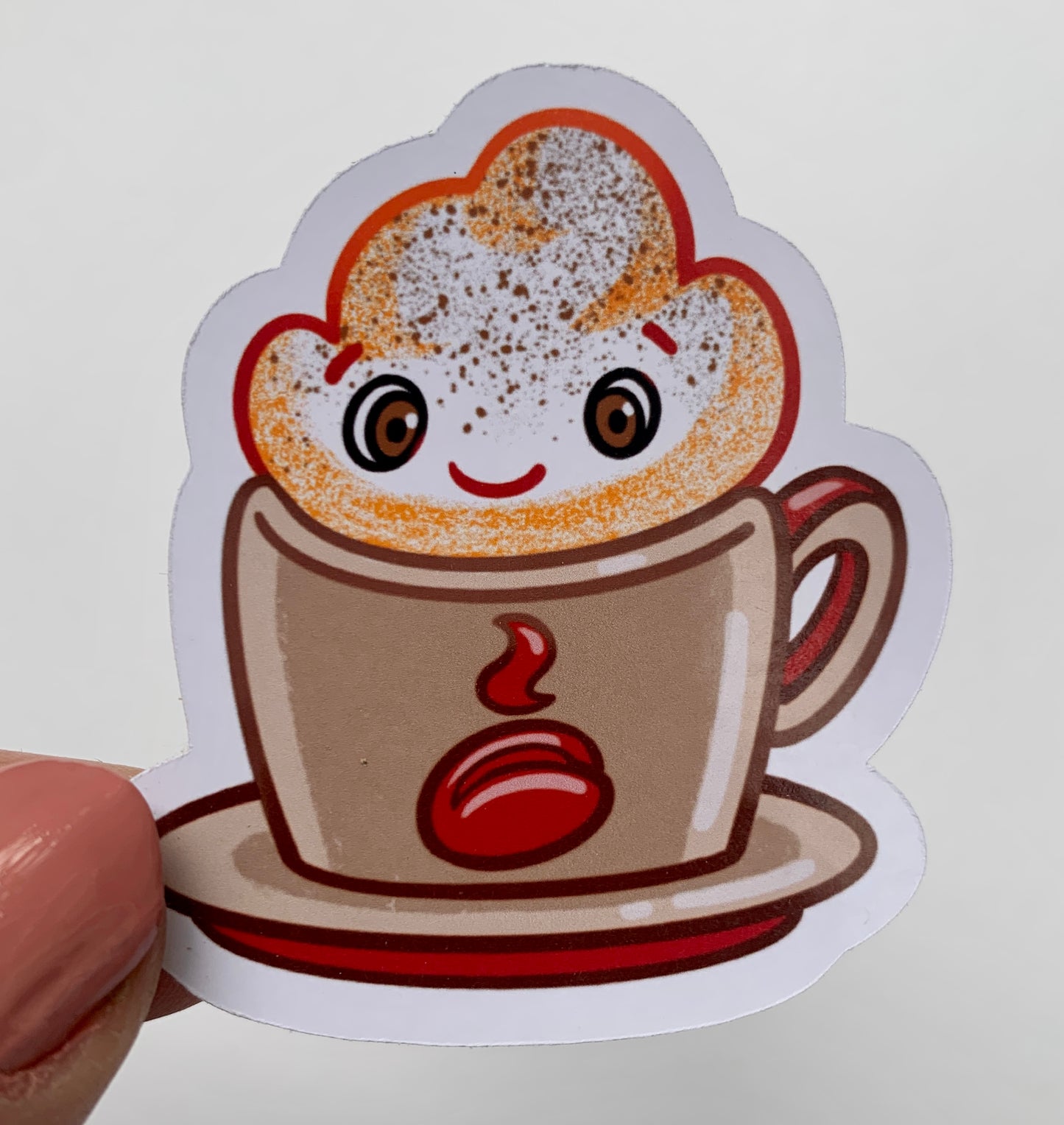 Die-Cut-Sticker "Happy Breakfast Cappuccino"
